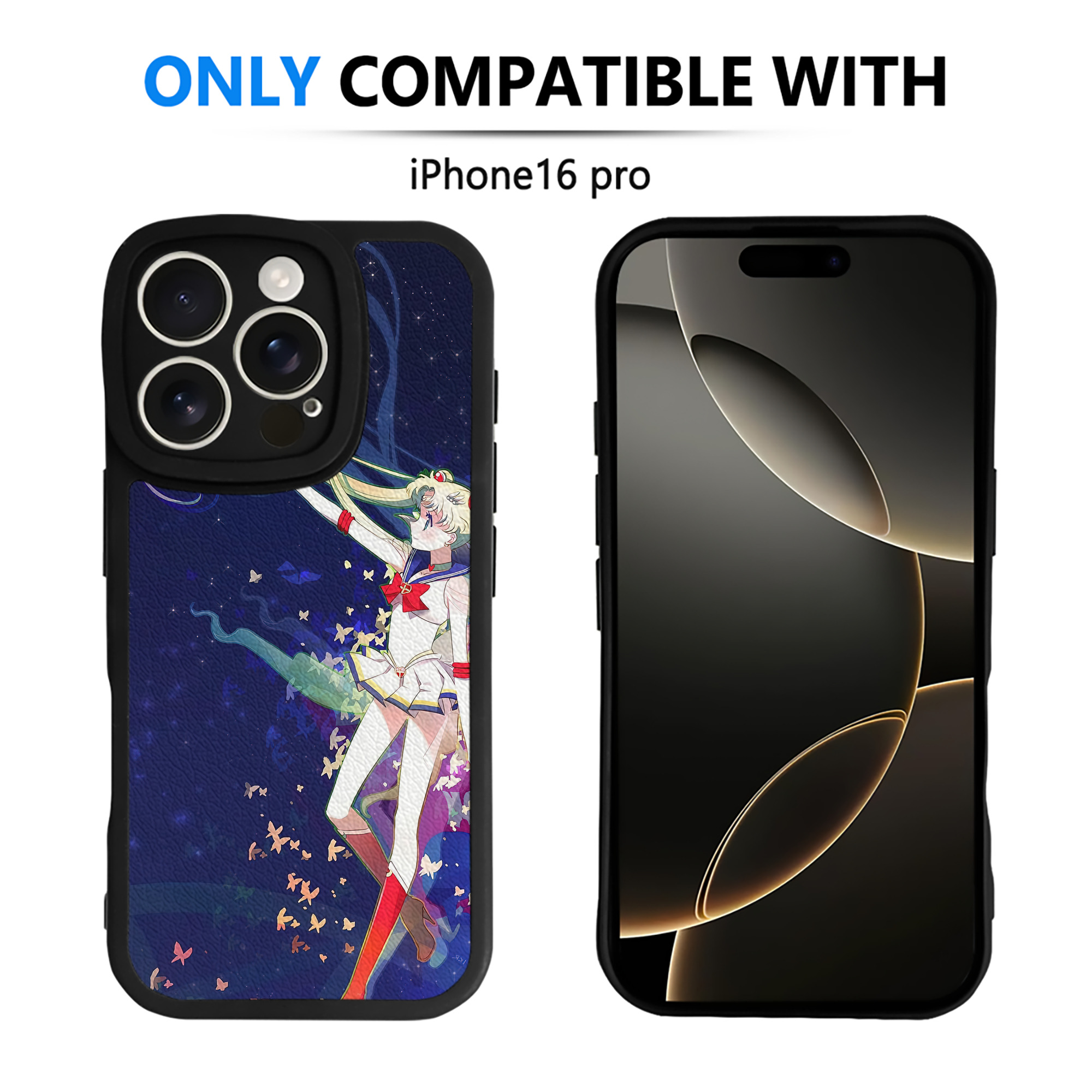 （画像用） 美少女戦士セーラームーン Sailor Moon 【iPhone 16シリーズ対応】シリコンスマホケース（レザー調） 材質：シリコン